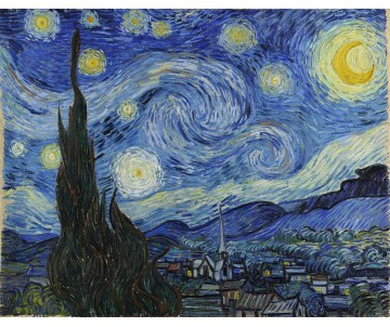 Vincent Van Gogh - Hvězdná noc - reprodukce originálu obrazu